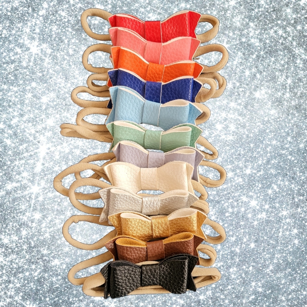 12 Assorted Colors Baby Headbands